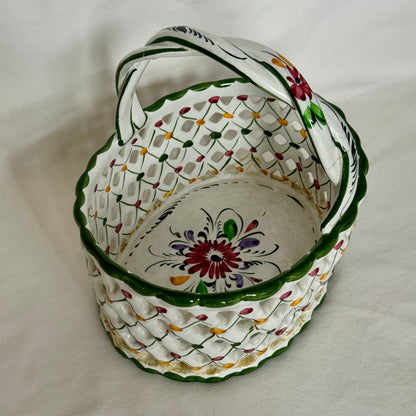 Portuguese Majolica Basket