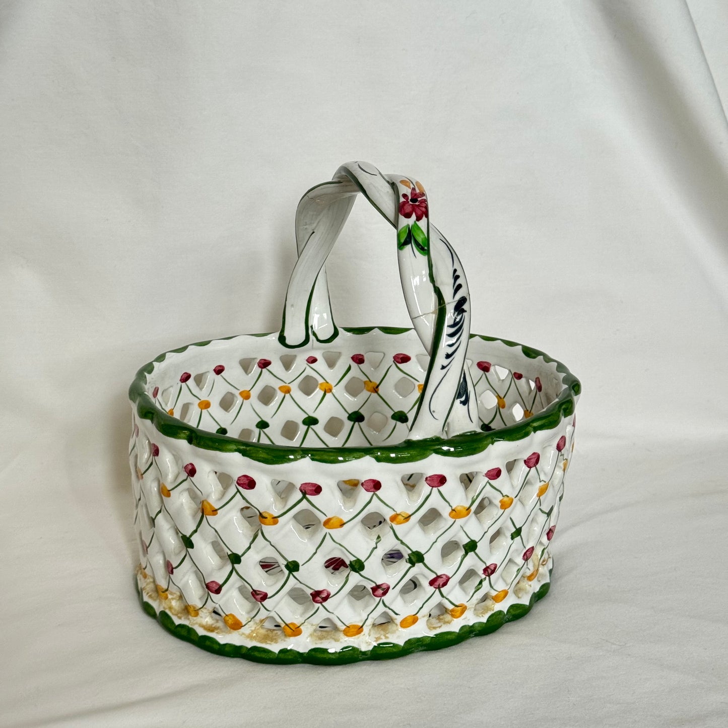 Portuguese Majolica Basket