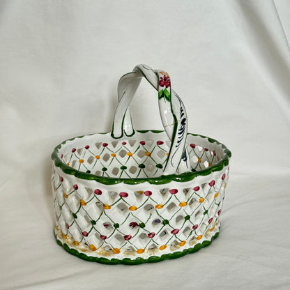 Portuguese Majolica Basket