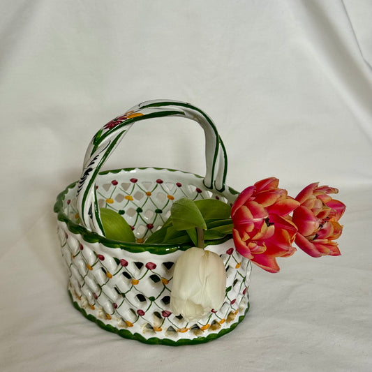 Portuguese Majolica Basket
